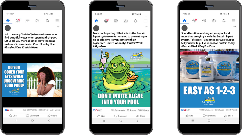 Sustain Pool Care Social Media Placements